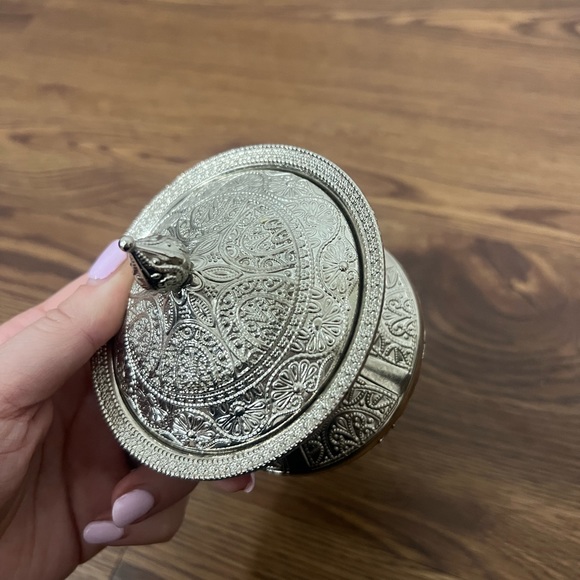 Alisveristime Traditional Ottoman Turkish Handmade Zamac Sugar Bowl with Lid - Picture 6 of 8